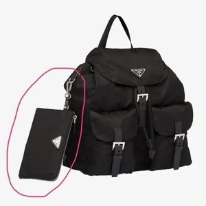 Prada Re-Nylon Flat Zippered Pouch